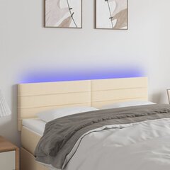 Изголовье со светодиодной подсветкой, кремовое, 144x5x78/88 см цена и информация | Кровати | kaup24.ee