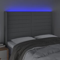 vidaXL LED-voodipeats, helehall, 147x16x118/128 cm, kangas hind ja info | Voodid | kaup24.ee