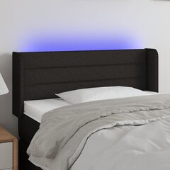 vidaXL LED-voodipeats, must, 83x16x78/88 cm, kangas цена и информация | Кровати | kaup24.ee