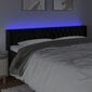 vidaXL LED-voodipeats, must, 183x16x78/88 cm, samet hind ja info | Voodid | kaup24.ee