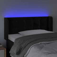 vidaXL LED-voodipeats, must, 103x16x78/88 cm, samet цена и информация | Кровати | kaup24.ee