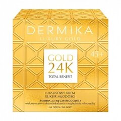 Дневная и ночная сыворотка для лица Dermika Gold 24K Total Benefit 45+, 50 мл цена и информация | Сыворотки для лица, масла | kaup24.ee