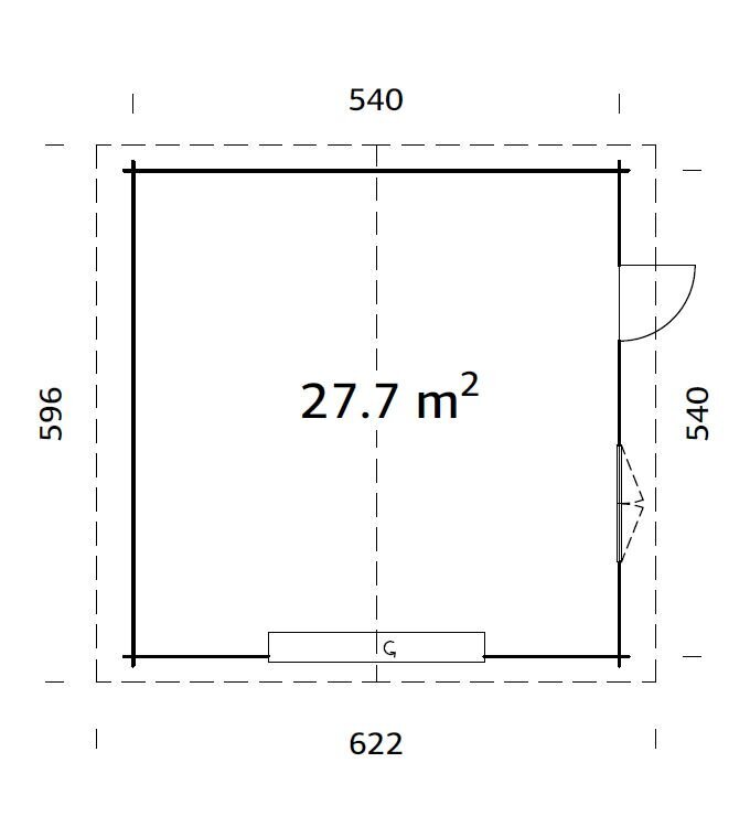 Garaaž Roger 27,7 m² tõsteuksega цена и информация | Kuurid ja aiamajad | kaup24.ee