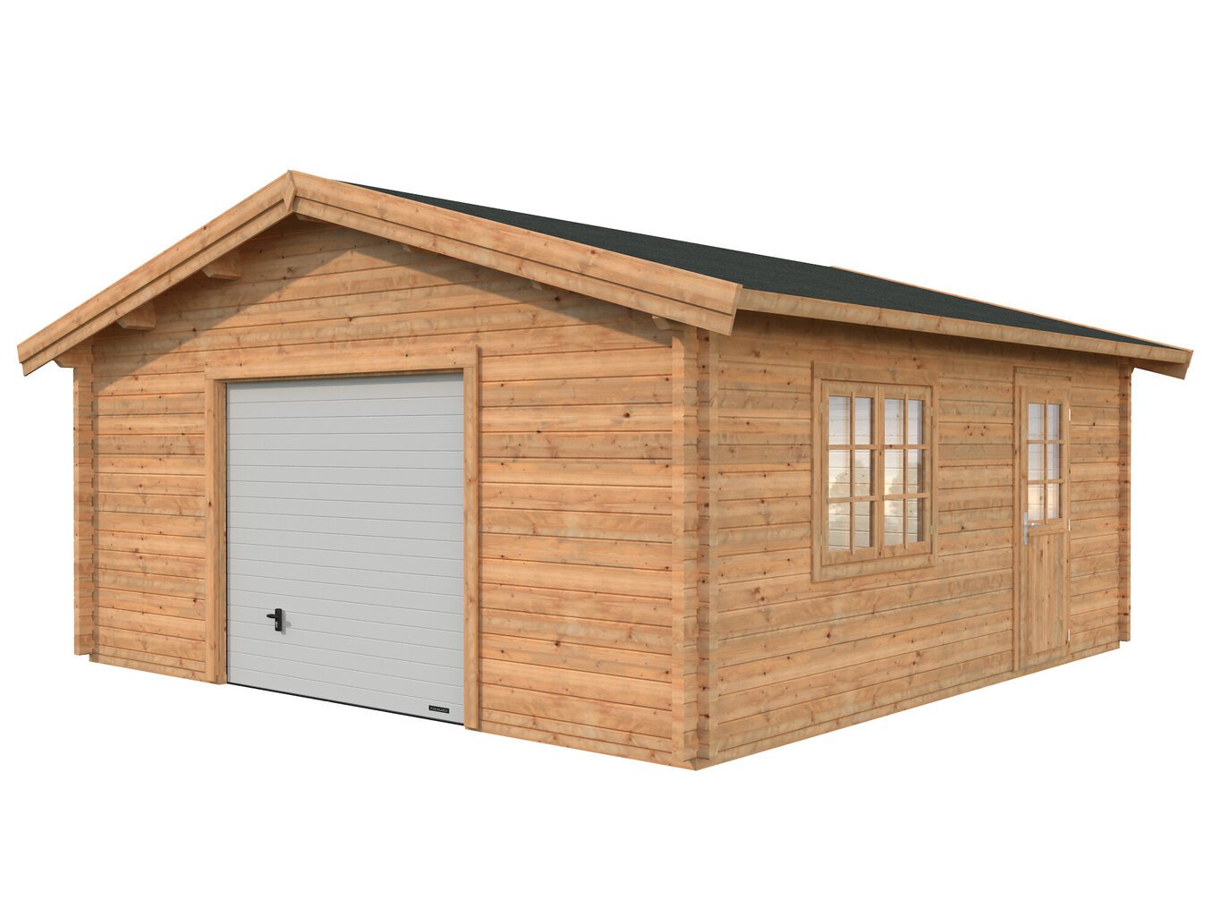 Garaaž Roger 27,7 m² tõsteuksega pruuni puidukaitsega цена и информация | Kuurid ja aiamajad | kaup24.ee