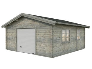 Garaaž Roger 27,7 m² tõsteuksega halli puidukaitsega hind ja info | Kuurid ja aiamajad | kaup24.ee