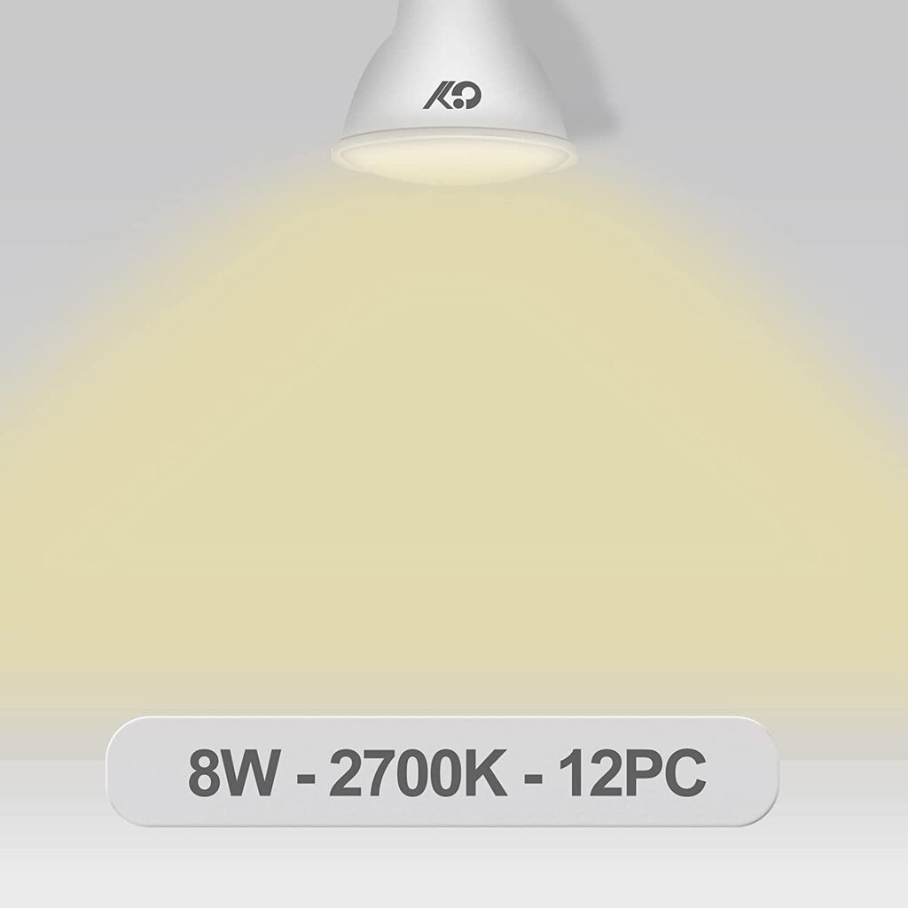 GY GU10 LED pirnid, 8 W, 800 luumenit, 2700 K, valgusvihu nurk 120°, 12 tk. hind ja info | Lambipirnid, lambid | kaup24.ee