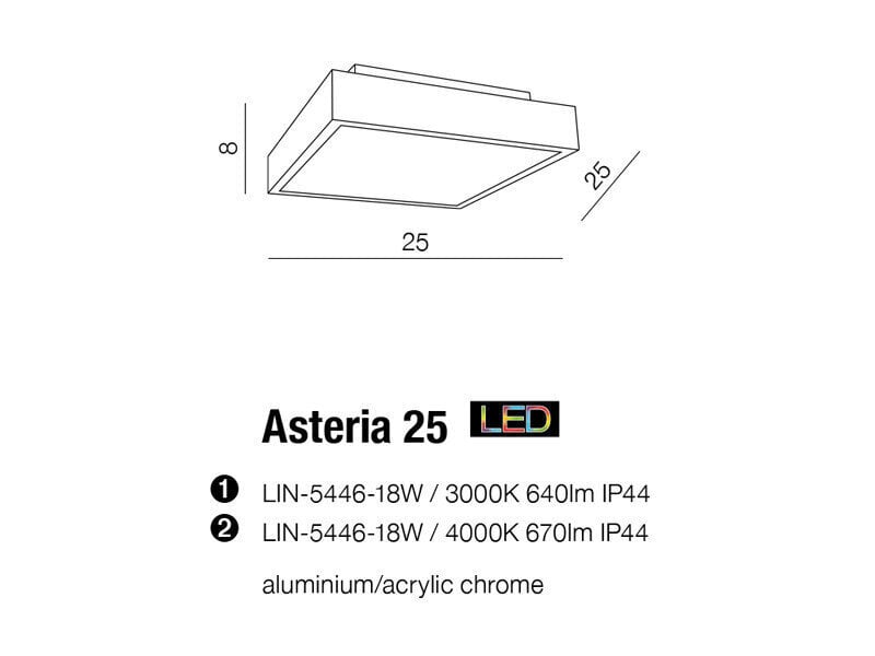 Laevalgusti Asteria hind ja info | Laelambid | kaup24.ee