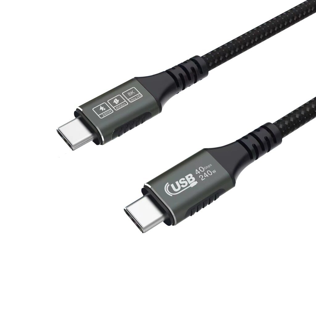 Kaabel MGL MG-8K60-240W-TB3 USB-C kuni USB-C 8K60Hz Thunderbolt 3/USB 4.0 1m hind ja info | Mobiiltelefonide kaablid | kaup24.ee