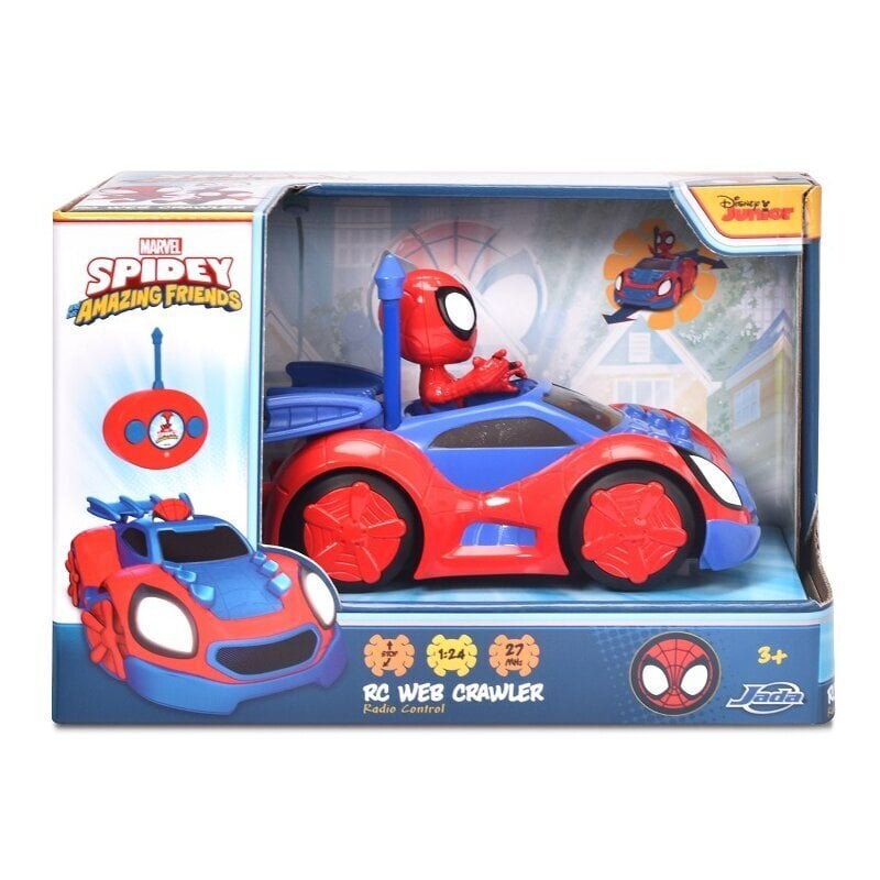 Kaugjuhitav auto Simba, Spidey Web Crawler, 21x34x18,5 cm, 2 osa hind ja info | Poiste mänguasjad | kaup24.ee