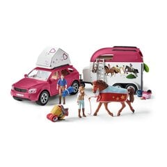 Matkaauto koos haagisega hobustele Schleich Horse Club цена и информация | MUST Металлическая бутылочка с Ярким рисунком (без BPA) (500ml) для мальчиков от 3+ лет Серая с Машинкой | kaup24.ee