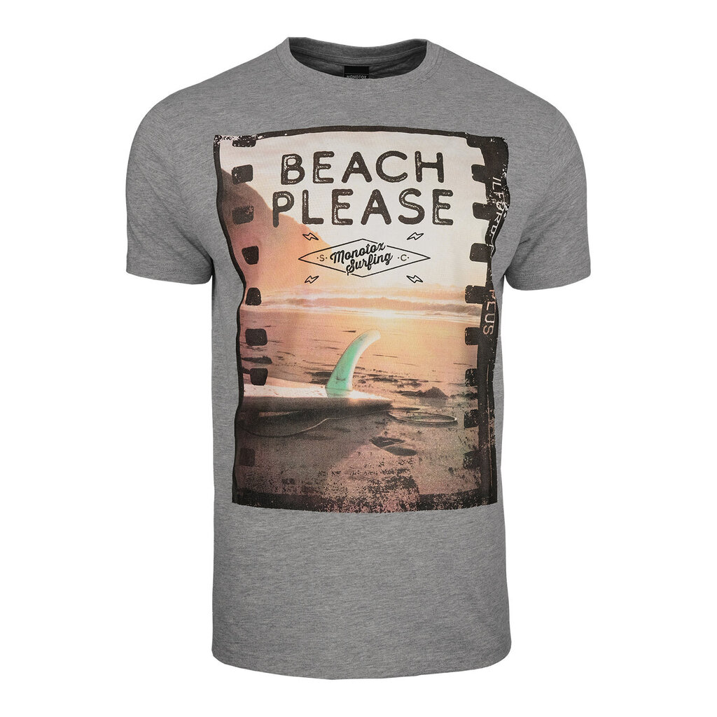 T-särk Monotox beach grey beach20grey hind ja info | Meeste T-särgid | kaup24.ee