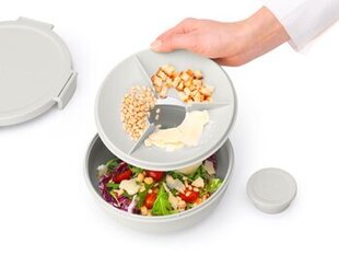 Салатник Brabantia Make & Take 1,3 л светло-серый цена и информация | Посуда для хранения еды | kaup24.ee