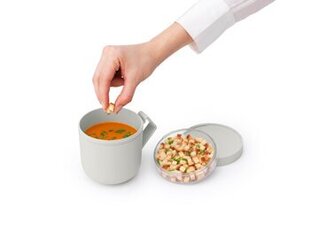 Контейнер для супа Brabantia Make & Take, 0,6 л светло-серый цена и информация | Посуда для хранения еды | kaup24.ee