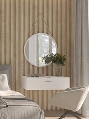 Круглое зеркало на веревке Grace, 60 см, белого цвета цена и информация | Зеркала | kaup24.ee