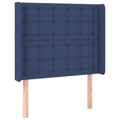 LED-voodipeats, sinine, 93x16x118/128 cm, kangas hind ja info | Voodid | kaup24.ee