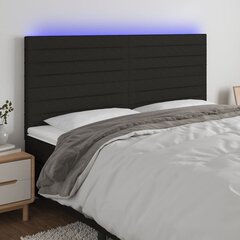 vidaXL LED-voodipeats, must, 180x5x118/128 cm, kangas hind ja info | Voodid | kaup24.ee