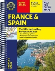 Philip's France and Spain Road Atlas: A4 Spiral hind ja info | Reisiraamatud, reisijuhid | kaup24.ee