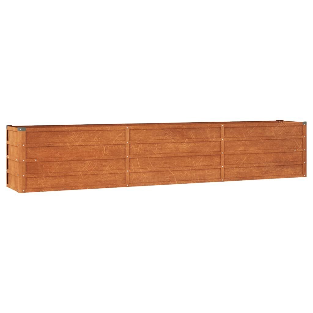 vidaXL taimekast, hall, 240x40x45 cm, Corten-teras hind ja info | Dekoratiivsed lillepotid | kaup24.ee