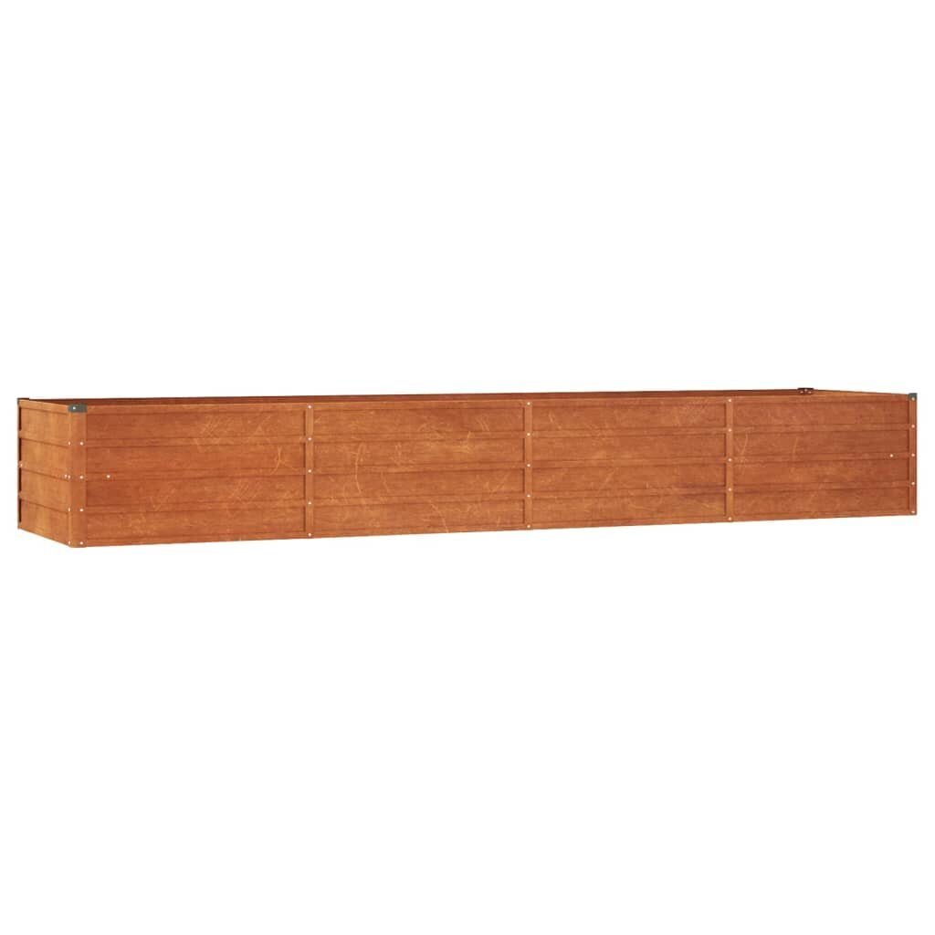 vidaXL taimekast, hall, 320x80x45 cm, Corten-teras hind ja info | Dekoratiivsed lillepotid | kaup24.ee