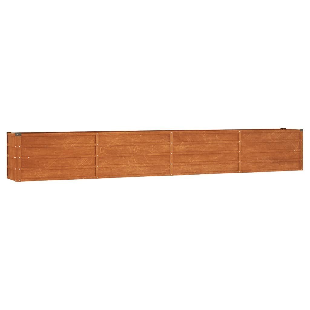 vidaXL taimekast, hall, 320x40x45 cm, Corten-teras hind ja info | Dekoratiivsed lillepotid | kaup24.ee