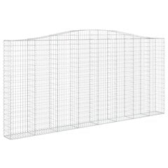 vidaXL kaarekujuline gabioonkorv, 400x30x180/200 cm, tsingitud raud hind ja info | Lillekastid | kaup24.ee