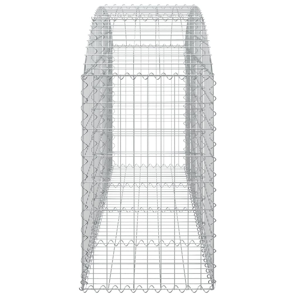 vidaXL kaarekujuline gabioonkorv, 200x50x80/100 cm, tsingitud raud hind ja info | Aiad ja tarvikud | kaup24.ee