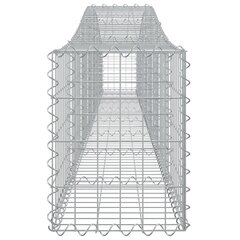 vidaXL kaarekujuline gabioonkorv, 400x30x40/60 cm, tsingitud raud цена и информация | Заборы и принадлежности к ним | kaup24.ee