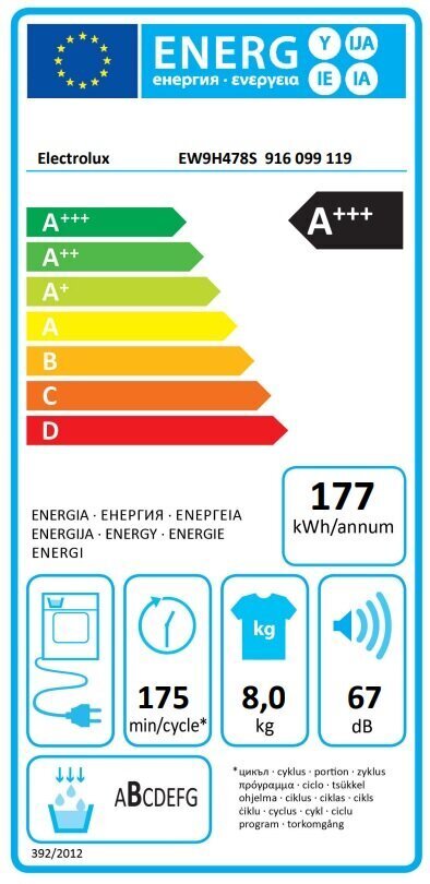 Electrolux EW9H478S цена и информация | Pesukuivatid | kaup24.ee