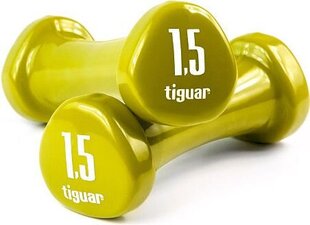 Tiguar vinüülhantlid 2 x 1,5 kg цена и информация | Гантели, гири, штанги | kaup24.ee