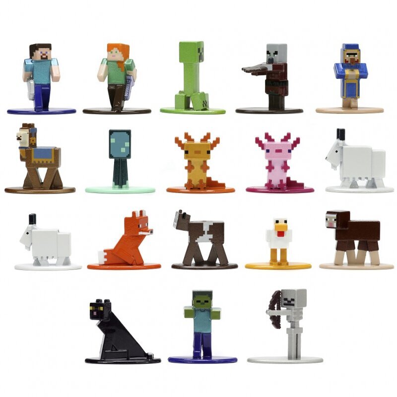 Metallist figuurid Jada Minecraft, 18 tk hind ja info | Poiste mänguasjad | kaup24.ee