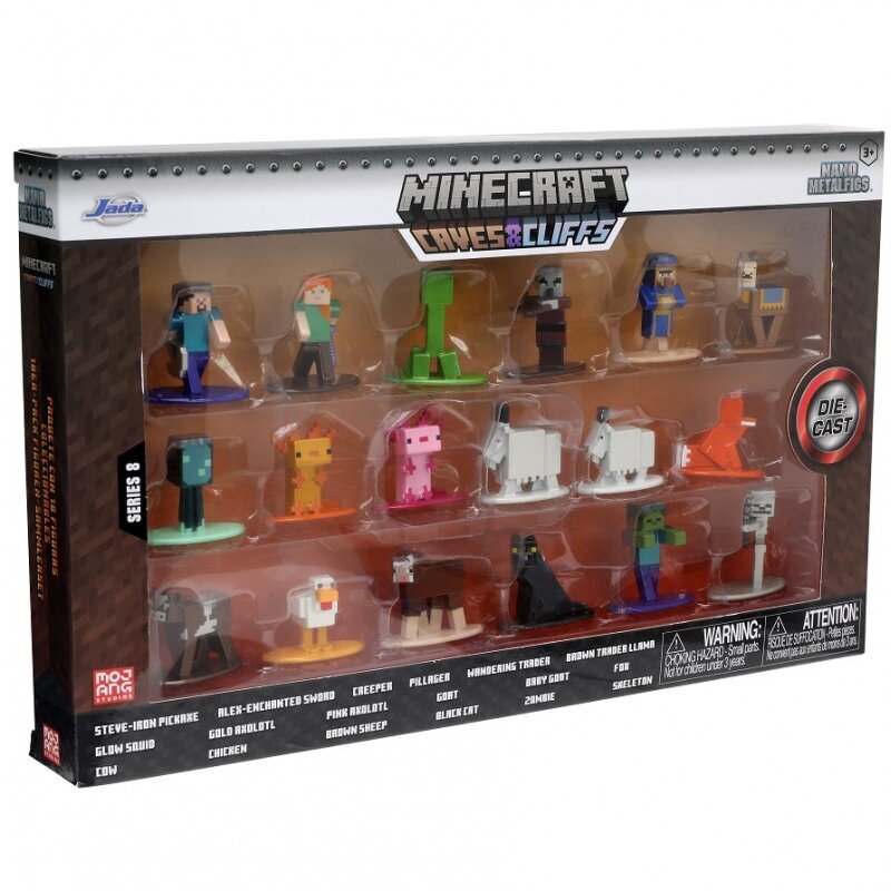 Metallist figuurid Jada Minecraft, 18 tk hind ja info | Poiste mänguasjad | kaup24.ee