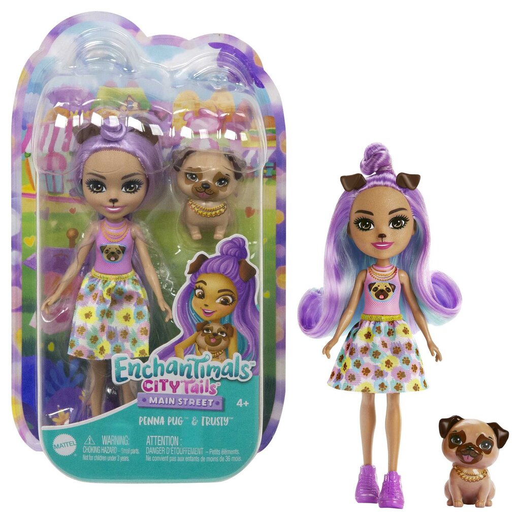 Enchantimals Penna Pug ja Trusty nukk HKN11 цена и информация | Tüdrukute mänguasjad | kaup24.ee