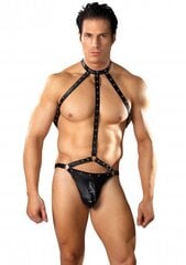 Ремни для тела с сумкой для пениса Gladiator черные, S/M цена и информация | Сексуальное бельё для мужчин | kaup24.ee