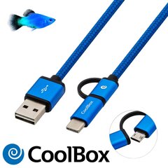 CoolBox USB C/MicroUSB, Серый цена и информация | Кабели и провода | kaup24.ee