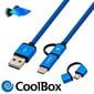 CoolBox, USB-A/USB-C/Micro USB, 1 m hind ja info | Kaablid ja juhtmed | kaup24.ee