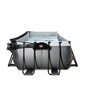 Bassein koos katusega Exit Black Leather, 400x200x100 cm, koos küttepumbaga цена и информация | Basseinid | kaup24.ee