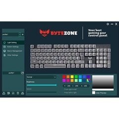 Механическая игровая клавиатура ByteZone Dozer RGB/синие переключатели/макро/Anti-Ghosting (черная) цена и информация | Клавиатуры | kaup24.ee