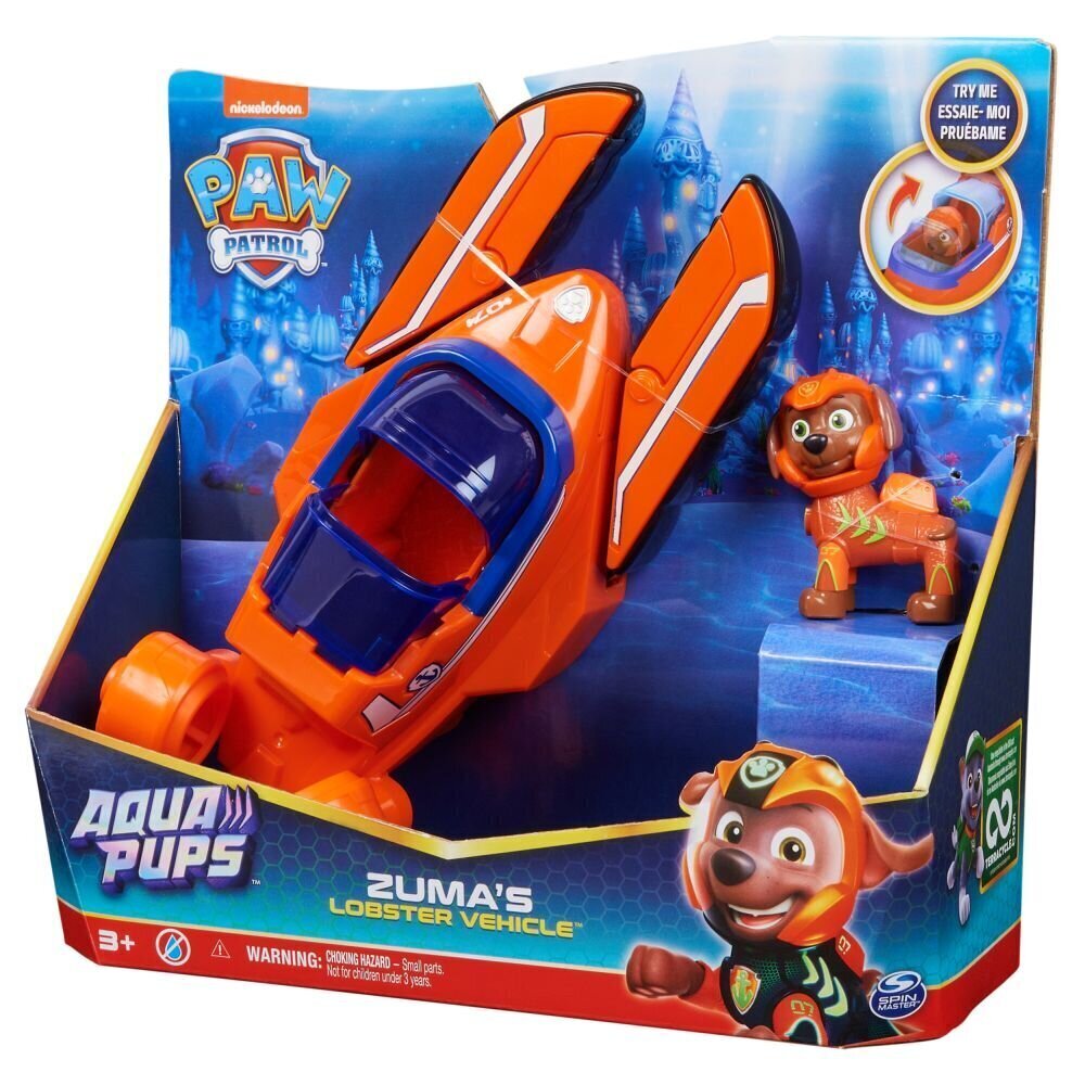 Paw Patrol (Щенячий Патруль) транспортное средство Aqua Theamed Zuma  6066143, оранжевый цвет цена | kaup24.ee