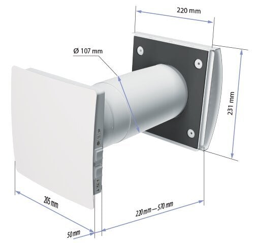 Seina minirekuperaator Vents TwinFresh Comfo RA1-25-14 цена и информация | Õhksoojuspumbad, konditsioneerid | kaup24.ee