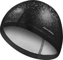 Aquaspeed Flux Black Шапочка для плавания с силиконовым покрытием цена и информация | Шапочки для плавания | kaup24.ee