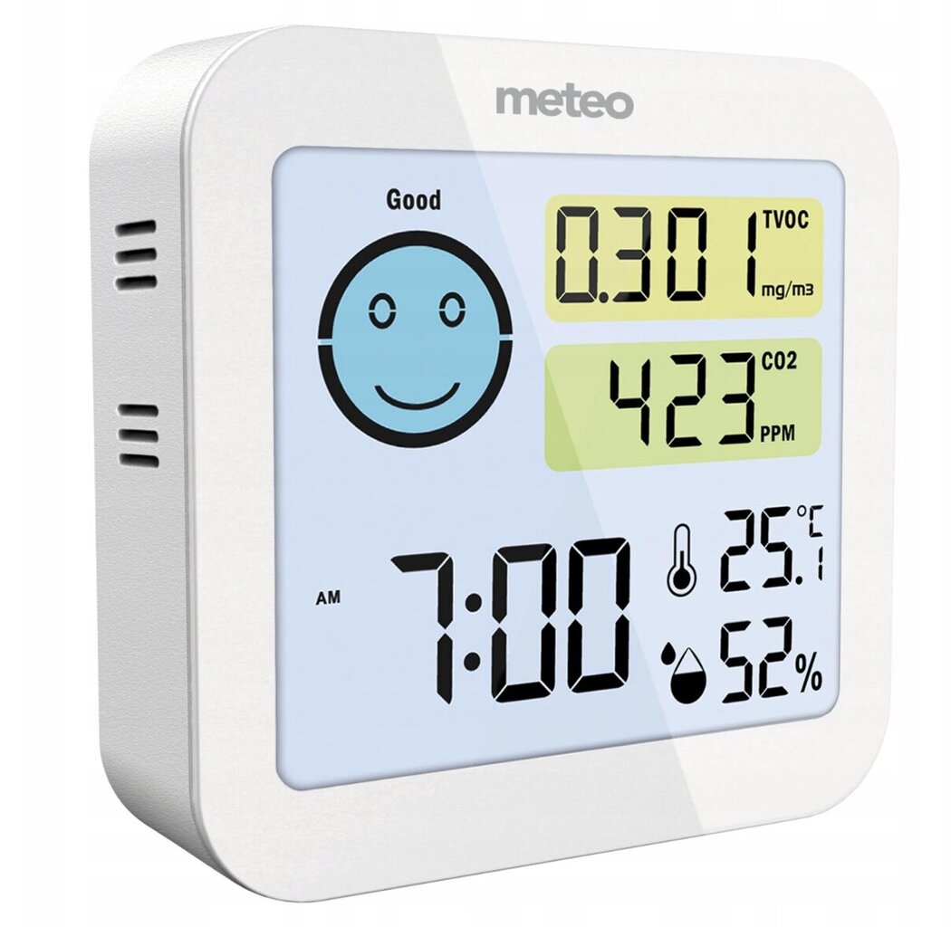 Meteoroloogiajaam, DCF-süsteemiga kell, CO2, TVOC hind ja info | Ilmajaamad, termomeetrid | kaup24.ee