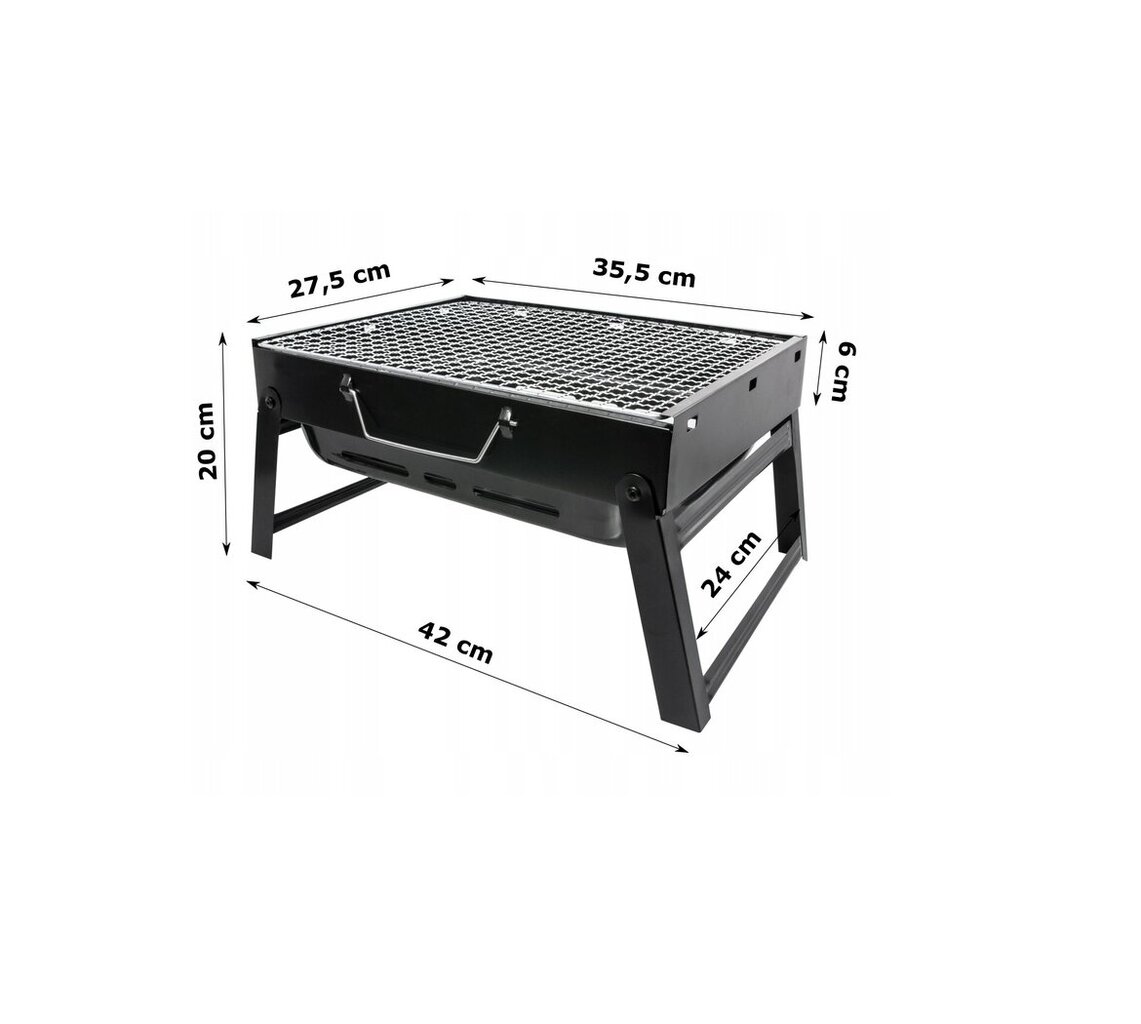 Grillturisti + grill, 36 x 36 cm цена и информация | Šašlõkivannid | kaup24.ee