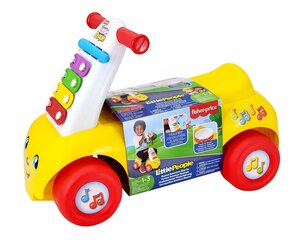Музыкальная машинка-толокара Fisher Price, желтая цена и информация | Игрушки для малышей | kaup24.ee