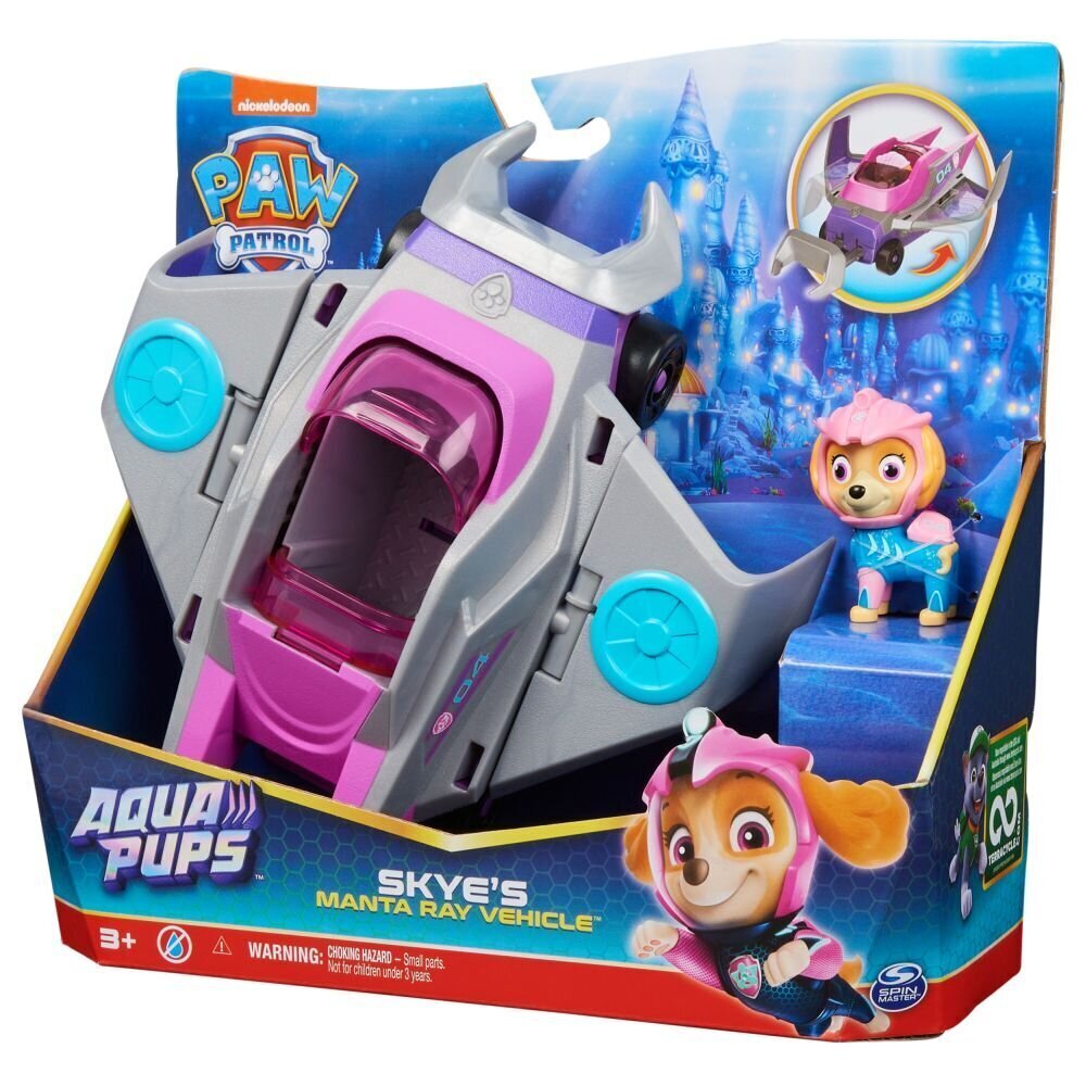 Sõiduk Paw Patrol (Käpapatrull) Aqua Themed Skye 6066141, roosa цена и информация | Poiste mänguasjad | kaup24.ee