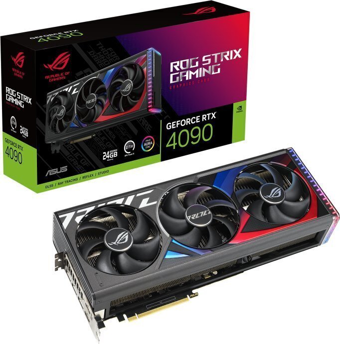 Asus ROG Strix GeForce RTX 4090 24GB GDDR6X (ROG-STRIX-RTX4090-24G-GAM) цена и информация | Videokaardid (GPU) | kaup24.ee