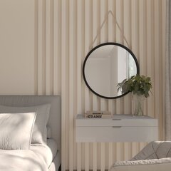 Ümmargune peegel nööriga Grace, 60 cm, must hind ja info | Peeglid | kaup24.ee