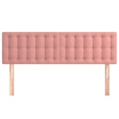 vidaXL voodipeatsid 2 tk, roosa, 72x5x78/88 cm, samet hind ja info | Voodid | kaup24.ee