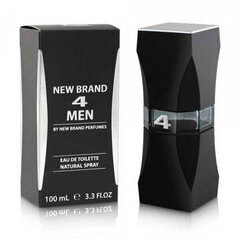 Tualettvesi New Brand 4 Men EDT meestele 100 ml цена и информация | Мужские духи | kaup24.ee