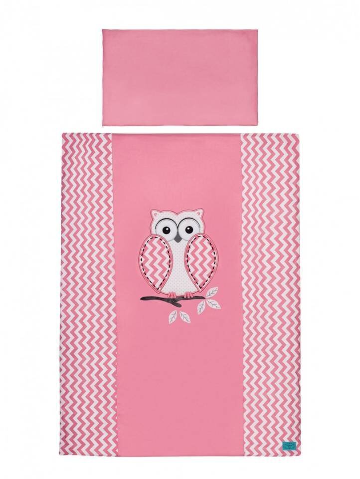 Kaheosaline voodipesu komplekt - Owl 135x100, 40x60 hind ja info | Beebide ja laste voodipesu | kaup24.ee