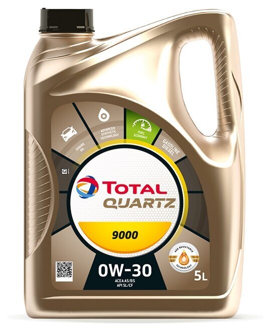 Total Quartz 9000 0w30 õli - 5L / A5/B5 Volvo цена и информация | Mootoriõlid | kaup24.ee